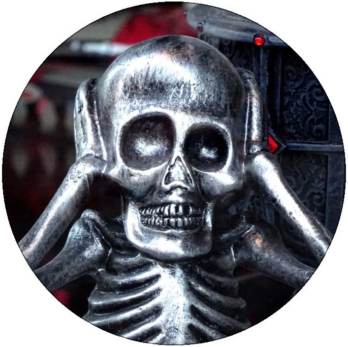 Skull and Skeleton Pinback Button and Stickers