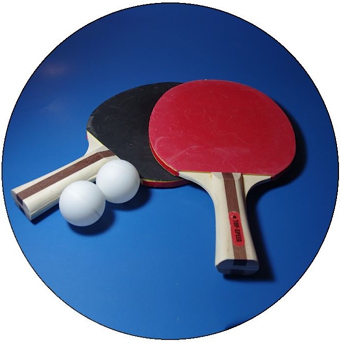 Table Tennis Pinback Buttons and Stickers