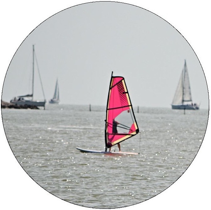 Wind Surfing Pinback Buttons and Stickers