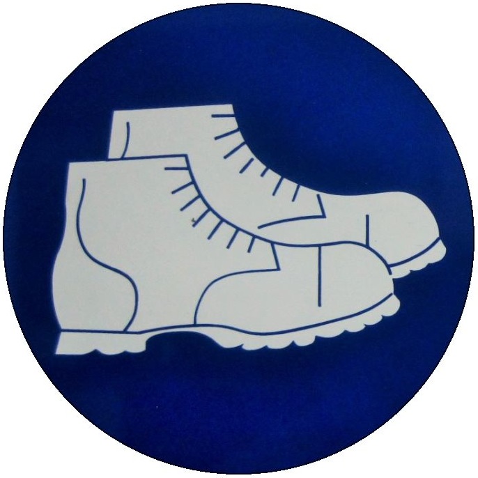 Safety Boots Pinback Buttons and Stickers