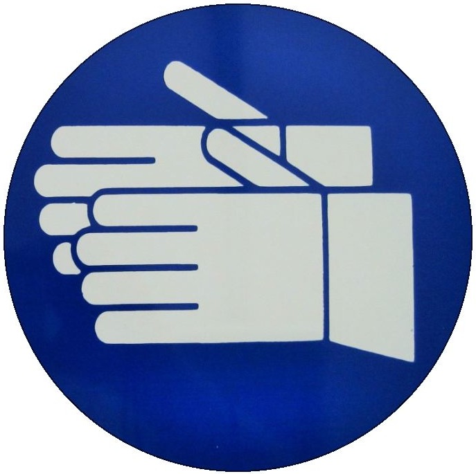 Safety Gloves Pinback Buttons and Stickers