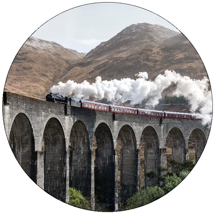Train and Locomotive Pinback Buttons and Stickers