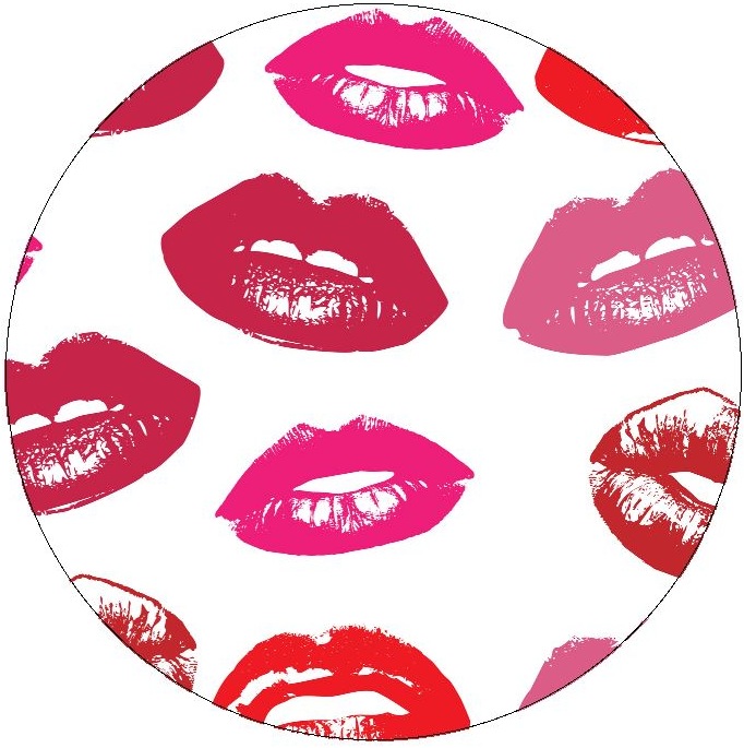 Valentine Kiss Pinback Buttons and Stickers