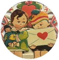 Valentine Pinback Buttons and Stickers